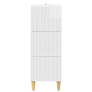 vidaXL Fiókos szekrény Magasfényű Fehér 33 x 34,5 x 90 cm Szerelt Fa