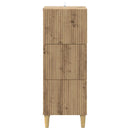 vidaXL Fiókos szekrény Kézműves Tölgy 33 x 34,5 x 90 cm Szerelt Fa