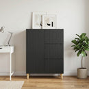 vidaXL Széf fiókkal Fekete 66 x 34,5 x 90 cm Szerelt Fa