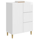 vidaXL Széf fiókkal Magasfényű Fehér 66 x 34,5 x 90 cm Szerelt Fa