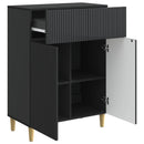vidaXL Széf fiókkal Fekete 66 x 34,5 x 90 cm Szerelt Fa