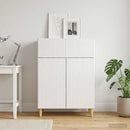 vidaXL Széf fiókkal Magasfényű Fehér 66 x 34,5 x 90 cm Szerelt Fa