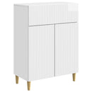 vidaXL Széf fiókkal Magasfényű Fehér 66 x 34,5 x 90 cm Szerelt Fa