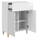 vidaXL Széf fiókkal Magasfényű Fehér 66 x 34,5 x 90 cm Szerelt Fa