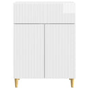 vidaXL Széf fiókkal Magasfényű Fehér 66 x 34,5 x 90 cm Szerelt Fa