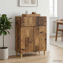 vidaXL Széf fiókkal Antik Fa 66 x 34,5 x 90 cm Szerelt Fa