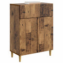vidaXL Széf fiókkal Antik Fa 66 x 34,5 x 90 cm Szerelt Fa