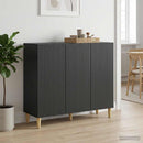 vidaXL Széf Fekete 89 x 34,5 x 80 cm Szerelt Fa