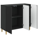 vidaXL Széf Fekete 89 x 34,5 x 80 cm Szerelt Fa