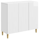vidaXL Széf Magasfényű Fehér 89 x 34,5 x 80 cm Szerelt Fa