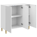 vidaXL Széf Magasfényű Fehér 89 x 34,5 x 80 cm Szerelt Fa