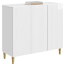 vidaXL Széf Magasfényű Fehér 89 x 34,5 x 80 cm Szerelt Fa