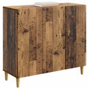 vidaXL Széf Antik Fa 89 x 34,5 x 80 cm Szerelt Fa