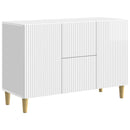 vidaXL Széf fiókkal Magasfényű Fehér 89 x 34,5 x 60 cm Szerelt Fa