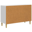 vidaXL Széf fiókkal Magasfényű Fehér 89 x 34,5 x 60 cm Szerelt Fa