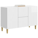 vidaXL Széf fiókkal Magasfényű Fehér 89 x 34,5 x 60 cm Szerelt Fa