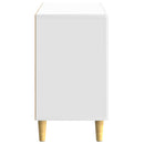 vidaXL Széf fiókkal Magasfényű Fehér 89 x 34,5 x 60 cm Szerelt Fa