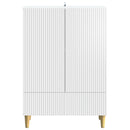 vidaXL Széf Fehér 66 x 34,5 x 95 cm Szerelt Fa
