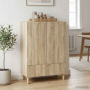 vidaXL Széf fiókkal Sonoma Tölgy 66 x 34,5 x 95 cm Szerelt Fa