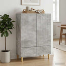 vidaXL Széf fiókkal Betonszürke 66 x 34,5 x 95 cm Szerelt Fa