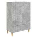 vidaXL Széf fiókkal Betonszürke 66 x 34,5 x 95 cm Szerelt Fa