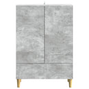vidaXL Széf fiókkal Betonszürke 66 x 34,5 x 95 cm Szerelt Fa
