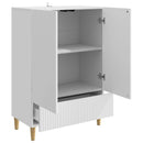 vidaXL Széf fiókkal Magasfényű Fehér 66 x 34,5 x 95 cm Szerelt Fa