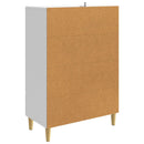 vidaXL Széf fiókkal Magasfényű Fehér 66 x 34,5 x 95 cm Szerelt Fa