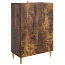 vidaXL Széf fiókkal Füstös Tölgy 66 x 34,5 x 95 cm Szerelt Fa