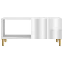vidaXL Dohányzóasztal Magasfényű Fehér 90 x 50 x 40 cm Szerelt Fa
