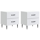 vidaXL Éjjeliszekrény 2 pcs Fehér 43 x 34,5 x 47,5 cm Szerelt Fa