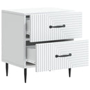 vidaXL Éjjeliszekrény 2 pcs Fehér 43 x 34,5 x 47,5 cm Szerelt Fa