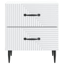 vidaXL Éjjeliszekrény 2 pcs Fehér 43 x 34,5 x 47,5 cm Szerelt Fa