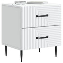 vidaXL Éjjeliszekrény 2 pcs Fehér 43 x 34,5 x 47,5 cm Szerelt Fa