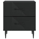 vidaXL Éjjeliszekrény fiókkal Fekete 43 x 34,5 x 47,5 cm Szerelt Fa