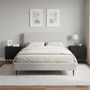 vidaXL Éjjeliszekrény 2 pcs Fekete 43 x 34,5 x 47,5 cm Szerelt Fa