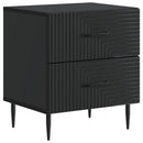 vidaXL Éjjeliszekrény 2 pcs Fekete 43 x 34,5 x 47,5 cm Szerelt Fa