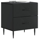 vidaXL Éjjeliszekrény 2 pcs Fekete 43 x 34,5 x 47,5 cm Szerelt Fa
