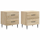 vidaXL Éjjeliszekrény fiókkal 2 pcs Sonoma Tölgy 43 x 34,5 x 47,5 cm