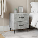 vidaXL Éjjeliszekrény 2 db Betonszürke 43 x 34,5 x 47,5 cm Szerelt Fa