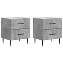 vidaXL Éjjeliszekrény 2 pcs Betonszürke 43 x 34,5 x 47,5 cm Szerelt Fa