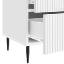 vidaXL Éjjeliszekrény 2 db Magasfényű Fehér 43 x 34,5 x 47,5 cm