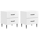vidaXL Éjjeliszekrény 2 db Magasfényű Fehér 43 x 34,5 x 47,5 cm