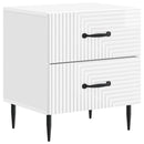 vidaXL Éjjeliszekrény 2 db Magasfényű Fehér 43 x 34,5 x 47,5 cm