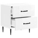 vidaXL Éjjeliszekrény 2 db Magasfényű Fehér 43 x 34,5 x 47,5 cm