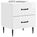 vidaXL Éjjeliszekrény 2 db Magasfényű Fehér 43 x 34,5 x 47,5 cm