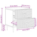 vidaXL Éjjeliszekrény Antik Fa 43 x 34,5 x 47,5 cm Szerelt Fa