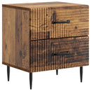 vidaXL Éjjeliszekrény 2 db Antik Fa 43 x 34,5 x 47,5 cm Szerelt Fa