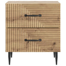 vidaXL Éjjeliszekrény fiókkal 2 pcs Kézműves Tölgy 43 x 34,5 x 47,5 cm