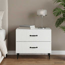 vidaXL Éjjeliszekrény fiókkal Fehér 62 x 34,5 x 47,5 cm Szerelt Fa